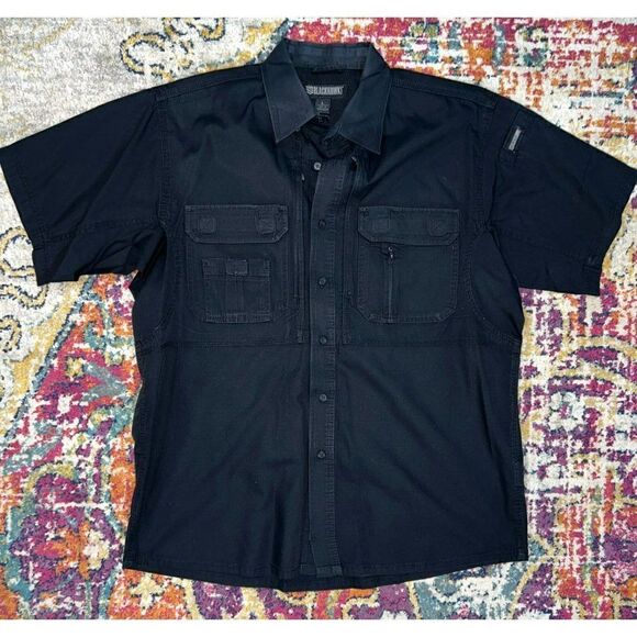 Blackhawk Black Button Down Shirt (L) - Picture 2 of 3
